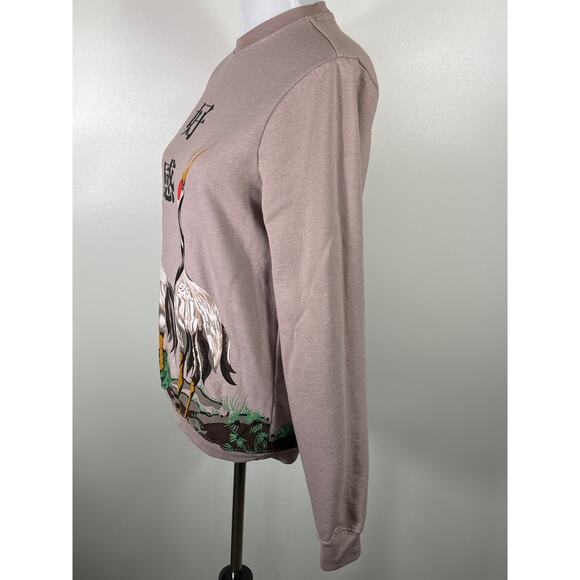 Blind Rooster, Mauve, Good Vibes Bird Sweatshirt, Size Small, Unisex - Picture 6 of 9